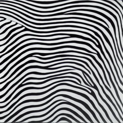 Prompt: river shapes water shapes curves bridget riley museum of modern art new york