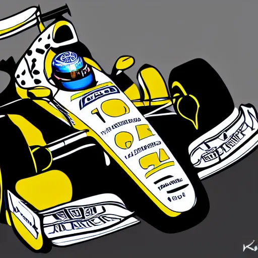 Image similar to illustration of formula one car by kienan lafferty knkl