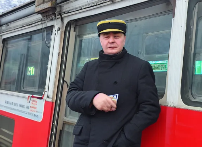 Image similar to train driver of the Russian Railways