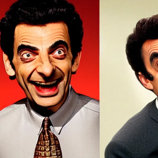 Image similar to Reboot of Seinfeld starring Mr. Bean as Kramer