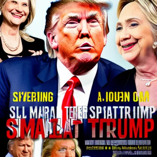 Image similar to poster of the movie : a small loan, starring donald trump and hillary clinton