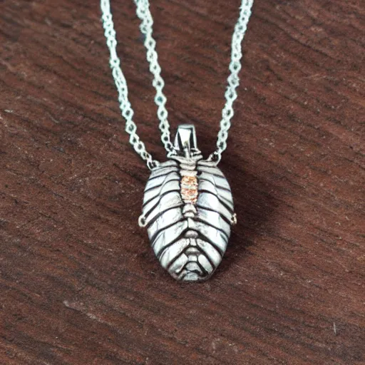 Prompt: trilobite design jewelry