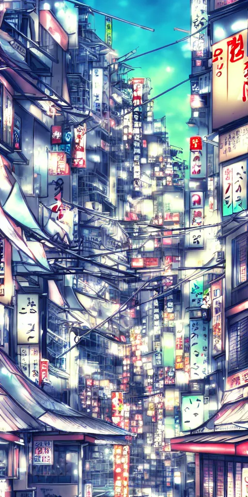 Prompt: anime tokyo quite street scenery only wallpaper aesthetic