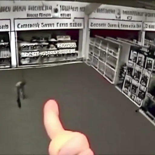 Prompt: realistic demon filmed on security camera footage