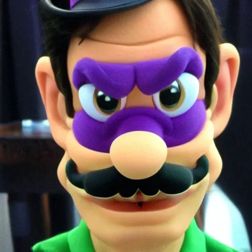 Prompt: Photo of Waluigi as a real person, realistic, award-winning, highly-detailed