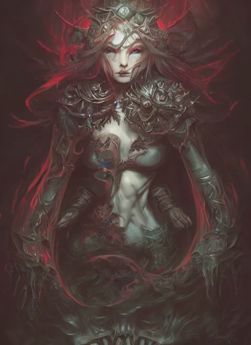 Image similar to fineart illustration of the necromancer, illustrsted by ross tran, hyper detailed, fantasy surrealism, crisp