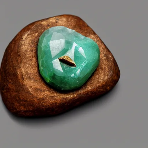 Image similar to gemstone that shaped like a face