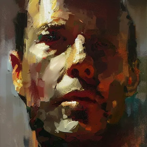 Image similar to face protrait of doug stanhope, jeremy mann painting