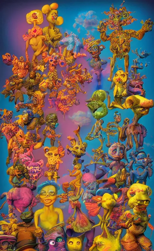 Image similar to the works of lisa frank and beksinski by pixar in the style of team fortress 2