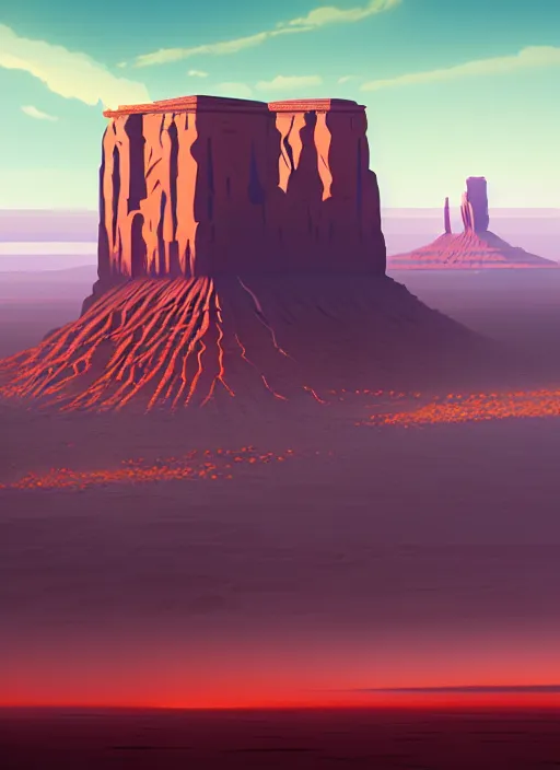 Image similar to texas monument valley, cinematic view, detailed, high detail, trending on artstation, art greg rutkowski