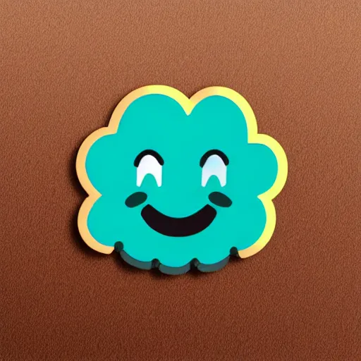 Prompt: Whatsapp sticker of a crying rain cloud.