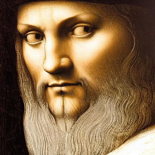 Prompt: portrait of leonardo da vinci with the face of leonardo dicaprio