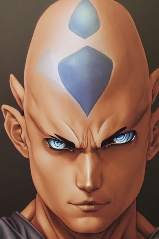 Prompt: aang from avatar the last airbender by artgerm, photorealistic, intricate detail