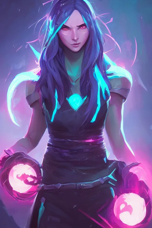 Prompt: katarina league of legends wild rift hero champions arcane magic digital painting bioluminance alena aenami artworks in 4 k design by lois van baarle by sung choi by john kirby artgerm style pascal blanche and magali villeneuve mage fighter assassin