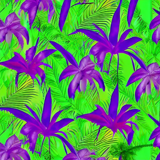 Image similar to purple tropical scene