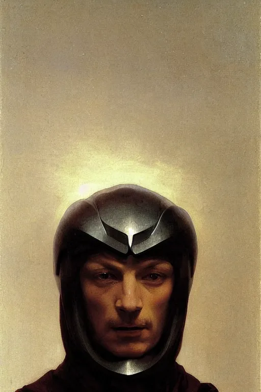 Image similar to Magneto with his helmet on by William Adolphe Bouguereau