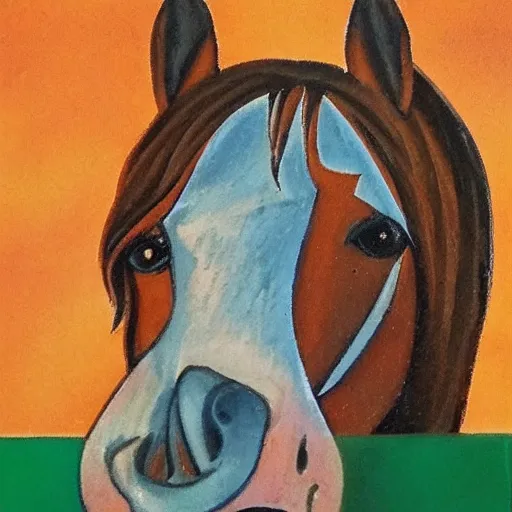 Image similar to horse smoking a joint