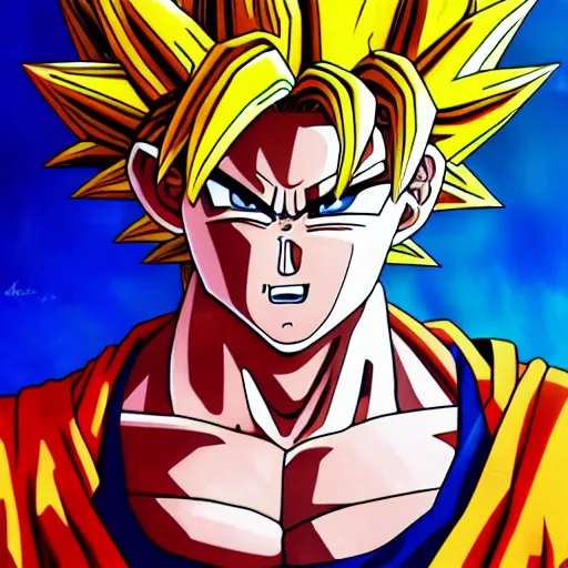 Image similar to ultra realistic portrait painting of a fusion of goku and gohan art by masashi kishimoto, 4 k, naruto artstyle, cel shaded, highly detailed, epic lighting, full body