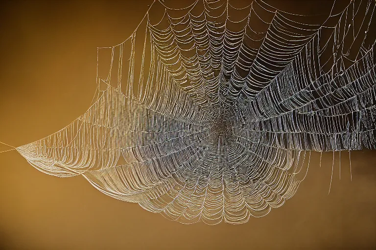 Image similar to portrait of a dusty armored skeleton covered in webs in an atmospheric cave By Emmanuel Lubezki