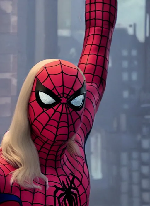 Prompt: film still of Jimmy Savile as Spiderman without mask in Spiderman, 4k