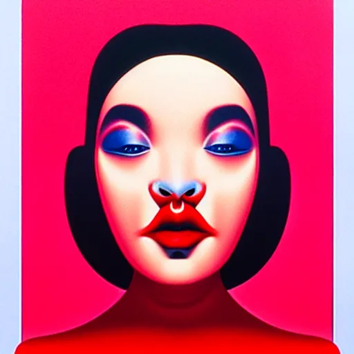 Image similar to sensual red lips by shusei nagaoka, kaws, david rudnick, airbrush on canvas, pastell colours, cell shaded, 8 k