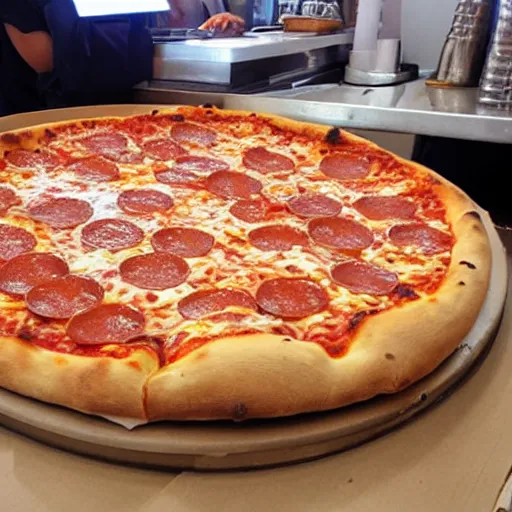 Image similar to “ a pizza the size of new york city ”