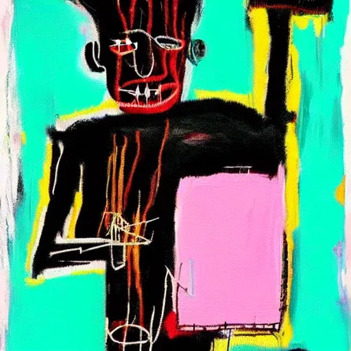 Prompt: Digital art, Oil on canvas, jean-Michel Basquiat style of A mirror selfie of a black handsome muscular man with white angel wings and black devil horns holding an iPhone, pitchfork, full body, pink background, abstract jean-Michel Basquiat!!!!!!!! oil painting with thick paint strokes!!!!!!!!, oil on canvas, aesthetic, y2k!!!!!!, intricately!!!!!!!! detailed artwork!!!!!!!, trending on artstation, in the style of jean-Michel Basquiat!!!!!!!!!!!!, by jean-Michel Basquiat!!!!!!!!!!!, in the style of jean-Michel Basquiat!!!!!!!!!!!, in the style of jean-Michel Basquiat!!!!!!!!!!!, in the style of jean-Michel Basquiat!!!!!!!!!!!, in the style of jean-Michel Basquiat!!!!!!!!!!!, in the style of jean-Michel Basquiat!!!!!!!!!!!, david choe