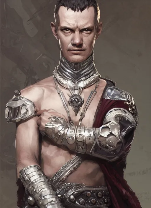 Image similar to Portrait of Caligula, marvel comics, dark, intricate, highly detailed, smooth, artstation, digital illustration by Ruan Jia and Mandy Jurgens and Artgerm and Wayne Barlowe and Greg Rutkowski and Frank Frazetta