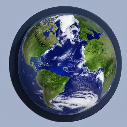 Image similar to 3 d render of earth, white background