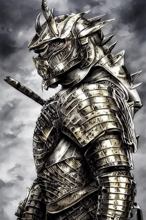 Image similar to portrait of a armored tiger knight. hyper realistic digital art. intricate. high detail.