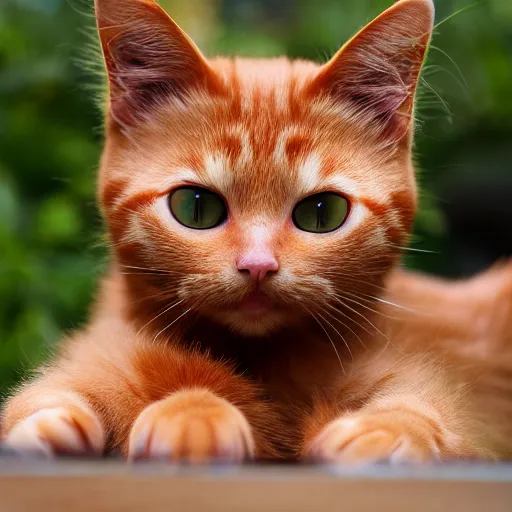 Image similar to ginger cat, unreal engine