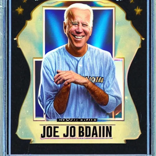 Image similar to holographic joe Biden baseball card