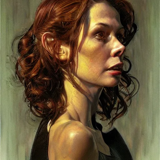 Image similar to portrait of zoe from left 4 dead, by donato giancola and norman rockwell.