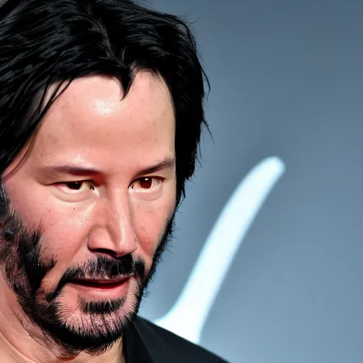 Image similar to keanu reeves as wolverine in emotional movement, attack the enemies