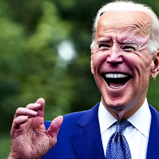 Image similar to Joe biden screaming with his mouth extremly wide open.