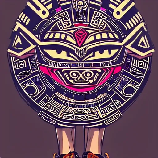 Image similar to sneaker design, aztec mayan street fashion native punk shoe design, hip hop sneaker design with subtle mayan patterns, majora's mask art style, gapmoe yandere grimdark, trending on pixiv fanbox, painted by greg rutkowski makoto shinkai takashi takeuchi studio ghibli, akihiko yoshida