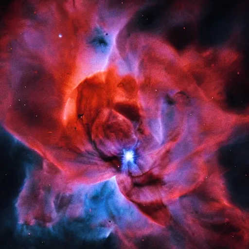 Prompt: award - winning macro of a beautiful rose made of carina nebula and molten lava on black background by harold davis, georgia o'keeffe and harold feinstein, highly detailed, hyper - realistic, inner glow, trending on deviantart, artstation and flickr, nasa space photography, national geographic