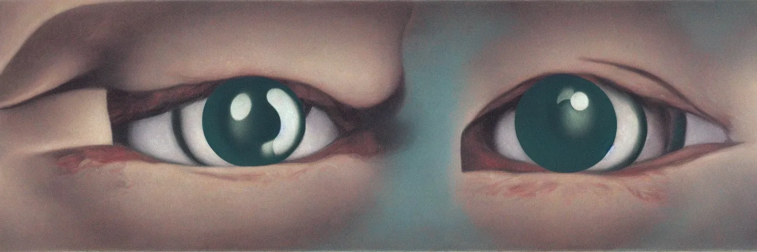 Image similar to eye painting magritte