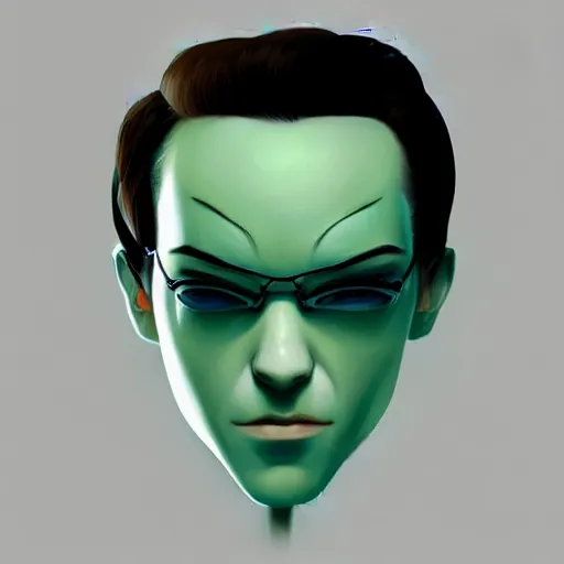 Image similar to face icon stylized minimalist the matrix, loftis, cory behance hd by jesper ejsing, by rhads, makoto shinkai and lois van baarle, ilya kuvshinov, rossdraws global illumination