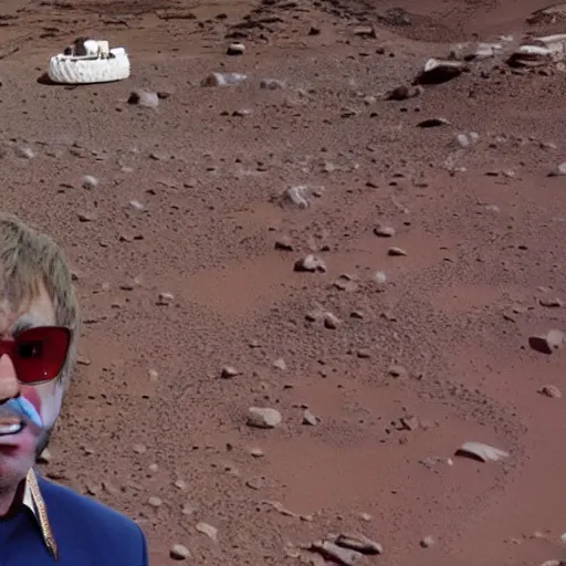 Image similar to elton john on mars, ultra realistic, 8 k