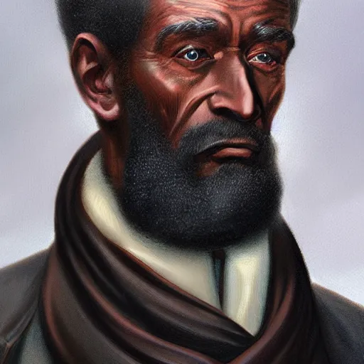 Prompt: Abolitionist John Brown by Joe Jusko, rendered in hyperdetailed Ultra HD, trending on ArtStation, luminous