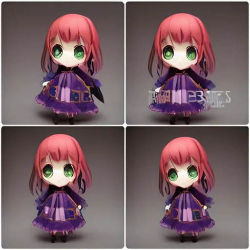 Image similar to cute fumo plush of a girl from a secret cult, the order of the burning shadow, studio lighting