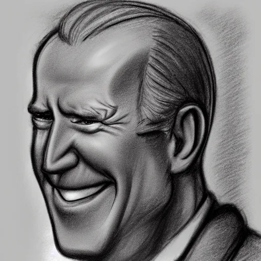 Image similar to milt kahl pencil sketch of joe biden