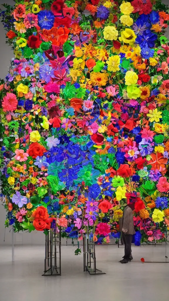 Image similar to gui for a program that brings u flowers in the pouring rain, esoteric, by nam june paik