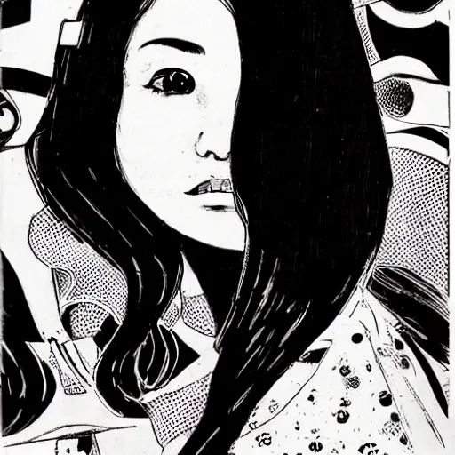 Image similar to lily chou - chou, portrait, by guido crepax