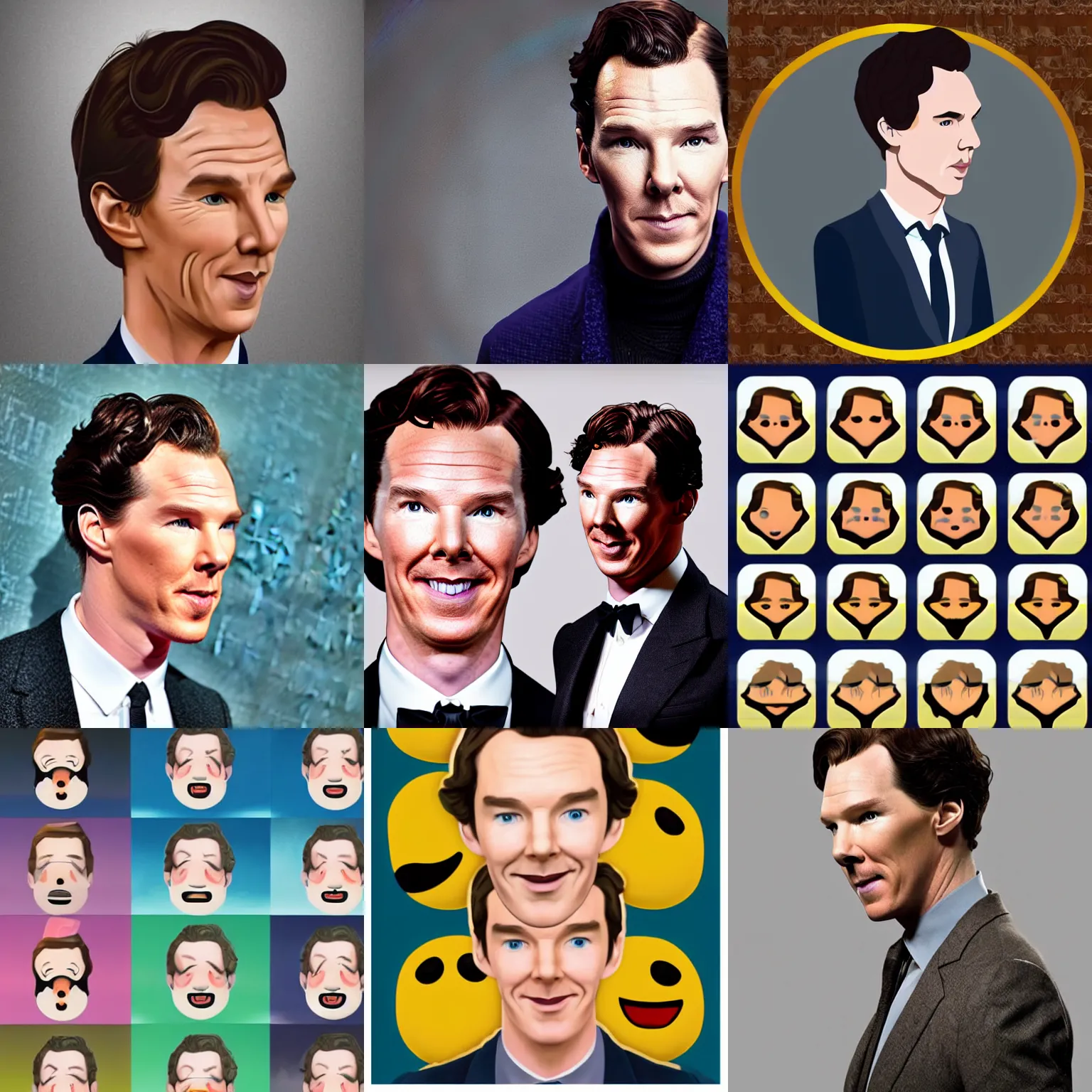 Prompt: benedict cumberbatch as emoji