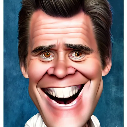 Prompt: caricature of jim carrey, hd, detailed, 4 k, award winning