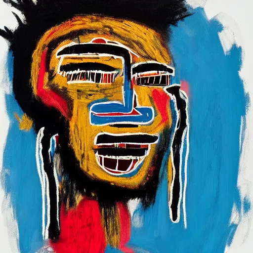 Image similar to A extremely highly detailed majestic hi-res beautiful immaculate head and shoulders painting of a strong black african man by Jean-Michel Basquiat, 8k, high textures, hyper sharp, insanely detailed and intricate, super detailed, 4k HDR high quality