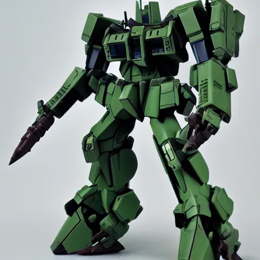 Prompt: green Armored Core mech, action shot