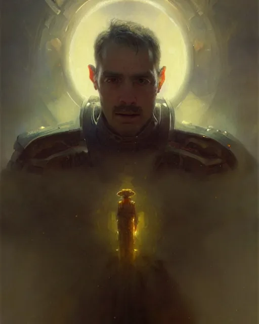 Prompt: a half body portrait of docm 7 7, high detail, cleary see face, by gaston bussiere, bussiere rutkowski andreas rocha, bayard wu, greg rutkowski, odd nerdrum, maxim verehin, dan dos santos, masterpiece, sharp focus, cinematic lightning